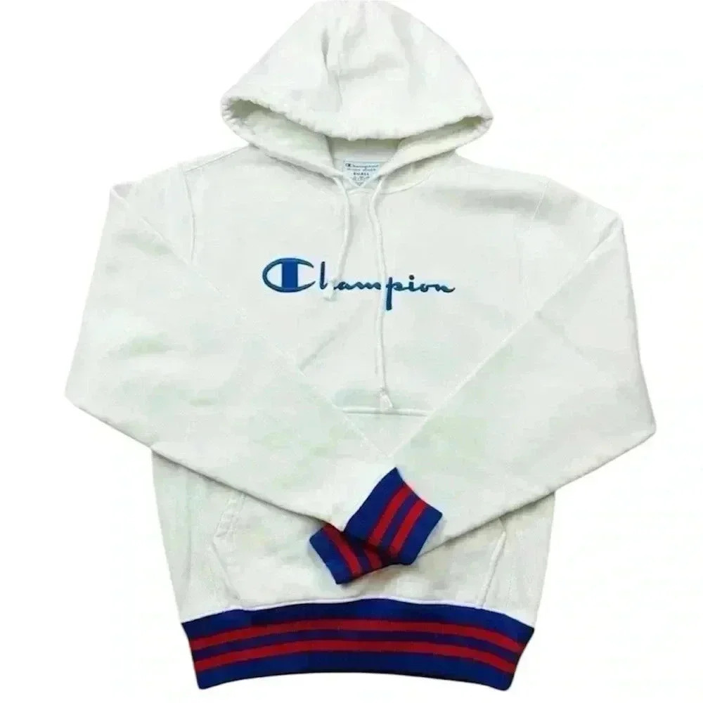 Champion‎ Reverse Weave Heavyweight Embroidered Logo Hoodie Sweatshirt Size S